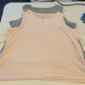 Elegant Women's Tank Top - Soft Pink and Gray